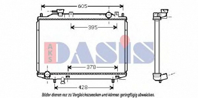AKS DASIS 110043n -  Радиатор, охлаждение двигателя